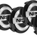 4PCS Wheel Center Caps Compatible with Nissan Altima Rogue Murano Maxiam Kicks Frontier Sentra, 54mm/2.12" Car Wheel Hub Caps,ABS Rim Center Hub Cover (2.12'') (Black-2.13'')