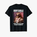 IBS Warrior Tummy Ache Funny Irritable Bowel Syndrome T-Shirt, Size L