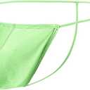 ZONBAILON Men's Thong Underwear G String Adjustable Bulge Pouch Seamless Sexy Swimwear Panties (1 pack)