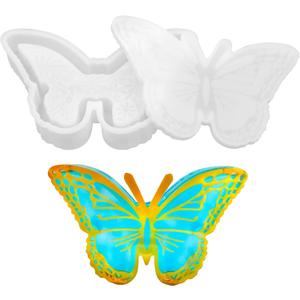 Butterfly Storage Box Molds Butterfly Silicone Molds with Lid for Epoxy Resin Casting Resin Mold for DIY Jewelry Storage Box Candy Container Makeup Storage Box