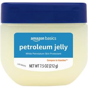 Amazon Basics Petroleum Jelly, Skin Protectant and Moisturizer for Dry Cracked Skin, Chapped Lips, Minor Cuts, Unscented, 7.5 oz, 1-Pack (Previously Solimo)