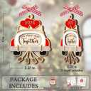 3 x Wedding Gifts 2025, Double Layers Wooden First Christmas Married Ornament, Wedding Gift for Couples, Unique Bridal Shower Bride Gift for Newlywed