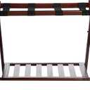 Casual Home Luggage Rack, Walnut, Solid Wood