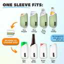 TahoeBay Universal Blank Can Coolers (8-Pack) Neoprene 4 in 1 Insulated Sleeves Fits 12 oz Beer Cans and Bottles, Slim, 16oz Drinks, Water, Blanks for Sublimation, Vinyl, DTF (Sage/White)