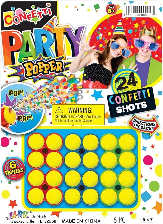 Pack of 3 Jacent JA RU Party Popper 18 CT  Pack of 3 Jacent JA RU Party Popper 18 CT
