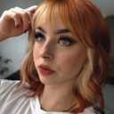 Short Wavy Curly Bob Wig with Bangs Ginger Brown Mixed 613 Blonde Highlights Color Glueless Heat Resistant Synthetic Wig Full Wig For Women Girls Fashion 14 Inch