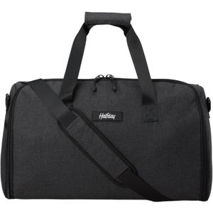 Halfday Convertible 2-in-1 Garment Duffel Weekender Bag 40L | Wrinkle-Free Travel, Hanging Suit Compartment, Shoe Pockets, Trolley Sleeve. Durable & Water-Resistant Carry-On, Shadow