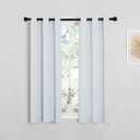 NICETOWN Room Darkening Draperies Curtains Panels, 2 Panels, 29 by 40, Greyish White, Window Treatment Thermal Insulated Grommet Room Darkening Curtains/Drapes for Bedroom