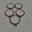 Kyuionty 5 Pack 4 Inch Round Embroidery Hoops, Cross Stitch Imitated Wood Display Frame Circle Embroidery Hoop Ring for Art Craft Sewing and Hanging