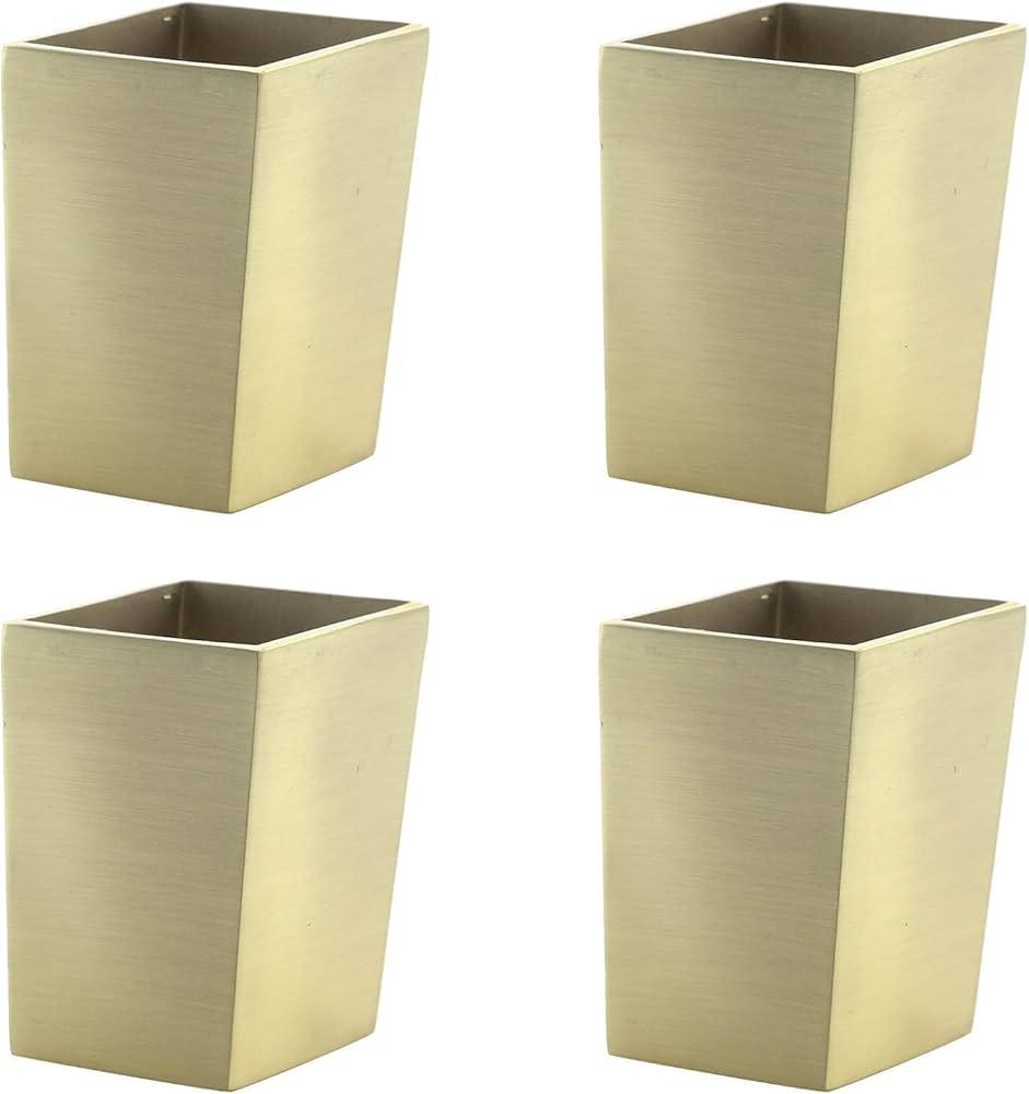T Tulead 35x50mm Table Chair Legs Cover Caps Zinc Alloy Cabinet Foot Caps Floor Protectors Furniture Feet Protection Cover Pack of 4 for Sofa Dresser Bookcase