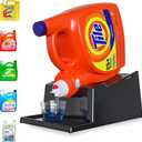 TidyFriend No-Spill Liquid Laundry Detergent Dispenser Holder, Laundry Soap Dispenser Holder with Drip Tray for Laundry Room Organization (No Strap, Black)