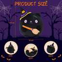 Halloween Cat Stuffed Animal Toy Mysterious Witch with Broom Stuffed Plush Home Decor Halloween Party Gifts for Kids Girls and BoysWitch Broom Cat 10 Inch