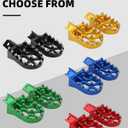 JFG RACING Dirt Bike Foot Pegs,Universal CNC Motorcycle Pit Mini Bike Pegs for KX 50 70 80 85 100 110 Tao Tao DB-X RFZ Lifan KAYO - Green