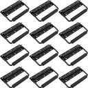 12 Pack 124mm Spring Loaded Case Handle, Folding Pull Handle, Surface Mount Chest Handles with Rubber Grip, Heavy Duty Chest Handle for Flight Case, Speaker, Cabinet, Black