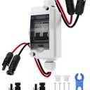DIHOOL Solar Panel Disconnect Switch, Non Polarized DC Circuit Breaker, 30 Amp, 2 Pole, 12V-400V, AC Disconnect Box Outdoor, Battery Cutoff Isolator