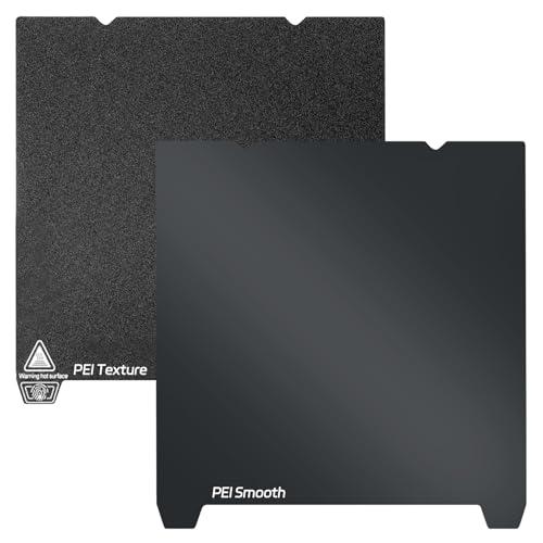 UniTak3D Ender  SE Double Sided PEI Build Plate 12in×12in,Smooth+Textured Heated Bed,Ender 3V3 KE Flexible Spring Bed Plate for Creality K1/K1C,Ender 3/3 Pro,Ender 3V2,Ender 3V2 Neo 3D Printer