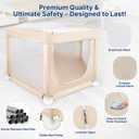69.3"x69.3"x34.6" Extra Large Dog Playpen Indoor, Tall Puppy Playpen with Removable Roof, Sturdy Fabric Dog Pen for Medium to Large Pets, Spacious Hexagonal Pet Playpen Indoor for Comfort & Security