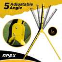 Apex Sports Professional Lacrosse Rebounder Volleyball Rebounder (4x7 Feet) - Adjustable 5 Angles, Soccer and Baseball Rebounder Practice Net with Precision Target Strip, Sturdy Frame