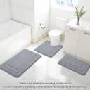 Arotive Memory Foam Bathroom Rug Mat 30x20, Ultra Soft and Absorbent Bath Mat, Machine Wash Dry, Comfortable Bath Rug Carpet for Bathroom Floor, Tub and Shower, Medium Grey