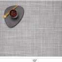 Chilewich Basketweave Placemats - Woven Placemats Set of 4 - Reusable, Stain-Resistant, Indoor/Outdoor Tabletop Protection - Shadow - 14" x 19" Rectangle