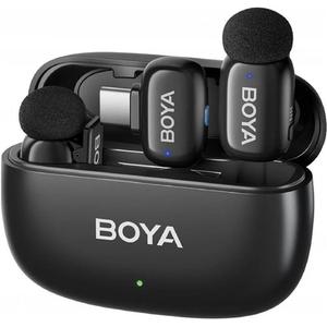 BOYA mini 2 Wireless Lavalier Microphones for iPhone 15/16/17 & Android, AI Noise Cancellation, App Control, 30H Battery Life with Charging Case, Lapel Microphone Wireless for Video Recording Vlogging