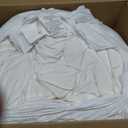APSMILE Luxury All Season Down Feather Fibers Comforter Full/Queen Size Duvet Insert - 100% Organic Cotton, High Fill Power Medium Warmth, (Ivory White, 90X90)