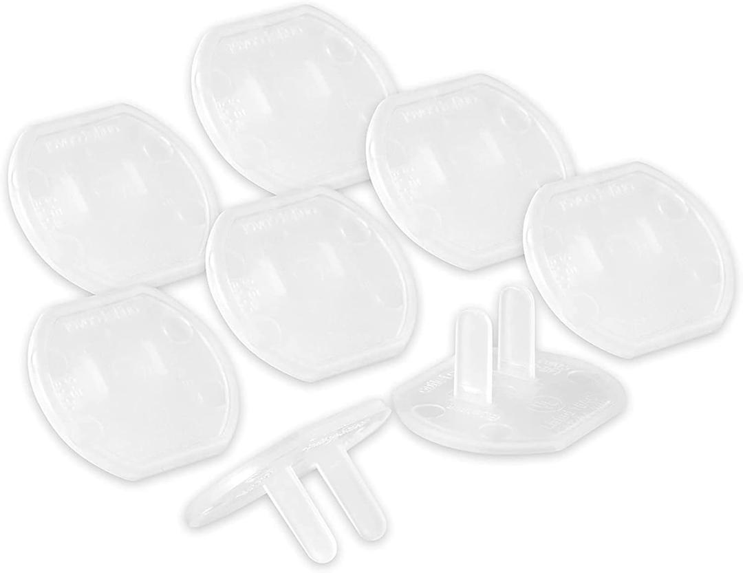 Power Gear Child Safety Electrical Outlet Covers, TamperResistant Plug Protectors for Standard Wall Outlets, BabyProof & ChildProof Safety Caps, Clear, 8 Pack, 50271