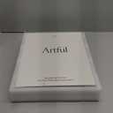 Decorative Concrete Tray & Book Decor Set - Scalloped Tray & Linen Box Enhance Your Coffee Table or Bookshelf Decor - Stylish Home Decoration for Your Living or Dining Room & as a Housewarming Gift (Beige)