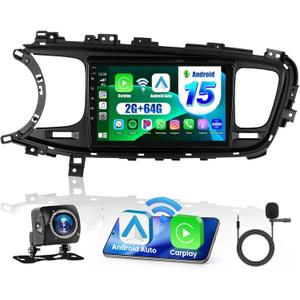 2+64G Radio for Kia Optima K5 2014 2015 CarPlay Car Stereo Android 15 Touchscreen 9" Android Auto Backup Camera GPS EQ 28UI