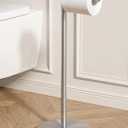 KES Toilet Paper Holder Stand SUS 304 Stainless Steel Rustproof Pedestal Lavatory Tissue Roll Holder Floor Stand Modern Brushed Nickel Finish, BPH283S1-2