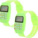 Artibetter 2pcs Kids Calculator Watch Watch Calculator for Little Kid Green Calculation for Children Sturdy Easy to Wear (22.5*3.3cm)