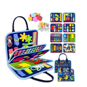 Exorany Busy Board Montessori Toys for Toddler Boy Birthday Gifts, Busy Book Sensory Learning Toys for Toddlers, Toddler Boy Airplane Car Travel Toy Educational Activities