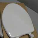 Bemis 7300SLEC Slow Close Toilet Seat, Easy Clean Hinges and Durable Plastic Seat, Made in USA, Elongated, White