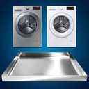 32" x 30" x 2.5" 304 Stainless Steel Washing Machine Drip Pan, Heavy Duty Washer Drip Tray Floor Protection for Under Washer Dryer, Floor Leak Protector for Laundry Room