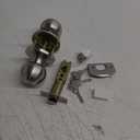 BESTTEN Keyed Entry Door Knob with Lock, Interior and Exterior Door Lock, Standard Ball, Satin Nickel