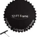 Ketofa 12FT Trampoline Mat Replacement, Fits 5.5" Springs 72 80 V-Hooks Round Trampoline Frame,Premium Trampoline Jumping Mat (Excluding Frame and Spring)