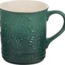 Le Creuset Olive Branch Collection Stoneware Embossed Mug, 14 oz., Artichaut