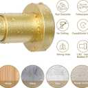 YNL Gold Shower Curtain Rod 32-80 Inch(2.7-6.6ft), Non Slip, Never Rust, No Drill Stainless Steel Spring Tension Shower Rod, Telescoping Curtain Rod for Bathroom Window Living Room