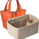 Lckaey picotin 22 organizer Organizer for picotin 18 22 bag insert 1098beige-S (PC18/6.3*4.33*3.54in)