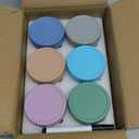 DRKIO 6 Pack Glass Baby Food Storage Containers - 4 Oz Baby Food Jars with Lids Baby Food Maker Microwave Dishwasher Freezer Safe 100% Leak Proof BPA Free Reusable