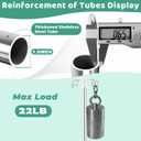 IV Pole with Wheels,47 to 100In Infusion Floor Stand Telescopic with 4 Hooks IV Bag Holder Stand Portable Feeding Pump Stand Stainless Steels Pipe Extension Pole IV Influsion Pole (Silver)