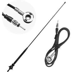 ASOOLL Black Boat Marine Radio Antenna FM AM Aerial 26.5 inch for Car Turk ATV UTV Yacht Tractor RV