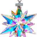 3 x 2026 Annual Christmas Ornaments Crystal Snowflake Star, Sparkly Crystal Ornaments for Christmas Tree, Beautiful Christmas Ornaments for Women Girls