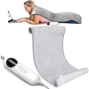 Large Heating Pad 20"x 40" Electric Heating Pad, Fast Body Heating Pad, 10 Heat Settings Washable Soft Heat Pad, Dry & Moist Heat for Shoulders, Neck,Abdomen, Back,Limbs (HP40-D)