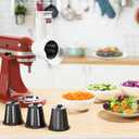 Slicer Shredder Attachment for Kitchen Aid Stand Mixer, Cheese Grater, Vegetable Shredder, Large Salad Machine with Vegetable Slicer, Salad Maker with 3 Blades, Dishwasher Safe