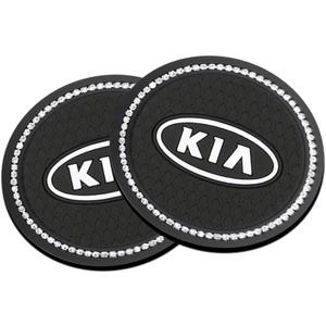 Car Cup Holder Coasters,for KIA K5 K7 Sportage Soul NIRO Sorento Sedona Rio Forte Optima Stinger Cadenza,Universal Non-Slip Cup Holders,Bling Cup Holder Insert Coaster Car Interior Accessories- QIA