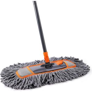 CLEANHOME Microfiber Dust Mop for Hardwood Floor Cleaning, Dry and Wet Baseboard and Floor Duster, Household Cleaning Tool for Kitchen, Bathroom