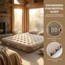 Naturehike Compact King Size Air Mattress with Built-in USB Rechargeable Pump, 992 lbs Max Support Inflatable Mattresses, Blow up Mattress Air Bed for Home, Camping, Guests, Travel, Brown