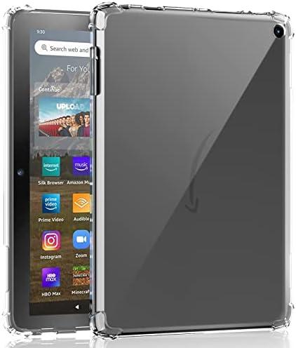 Clear Case for Kindle Fire HD 8 & Fire HD 8 Plus Tablet 8" (12th Generation 2022), Ultra Clear Soft Flexible Transparent TPU Skin Bumper Back Cover Shell for Amazon Fire HD 8 & Fire HD 8 Plus Tablet