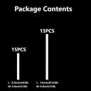 2 x 30PCS White Plastic Dowel Rods for Tiered Cake Construction - 9.5" and 12" Length, 0.4" Diameter - Round Dowels Straws for Stacking and Supporting